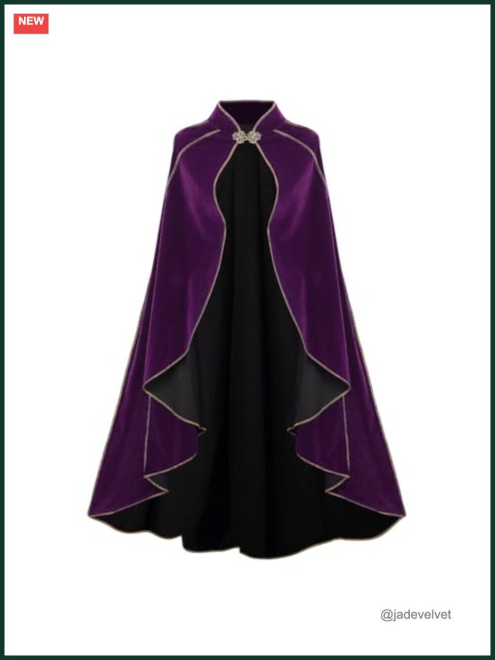 Women Medieval Velvet Cloak Renaissance Cape Stand Collar Cosplay